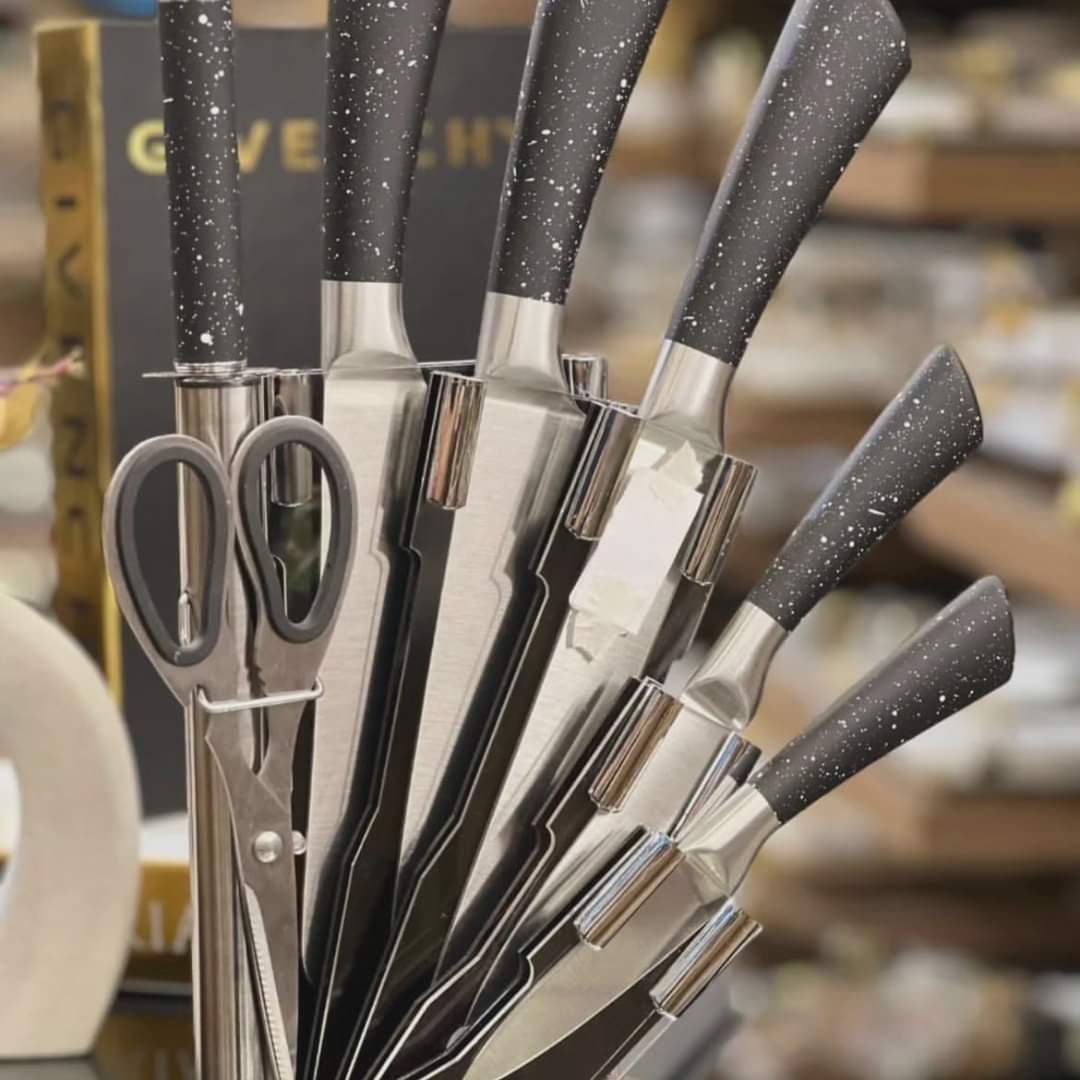 Rynx | 9-piece Marble Kitchen Knife Set