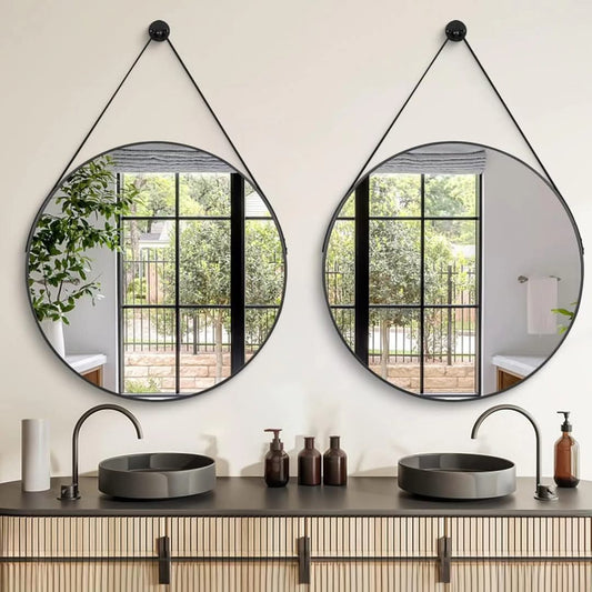 Rynx | 60 cm Round decorative hanging mirror