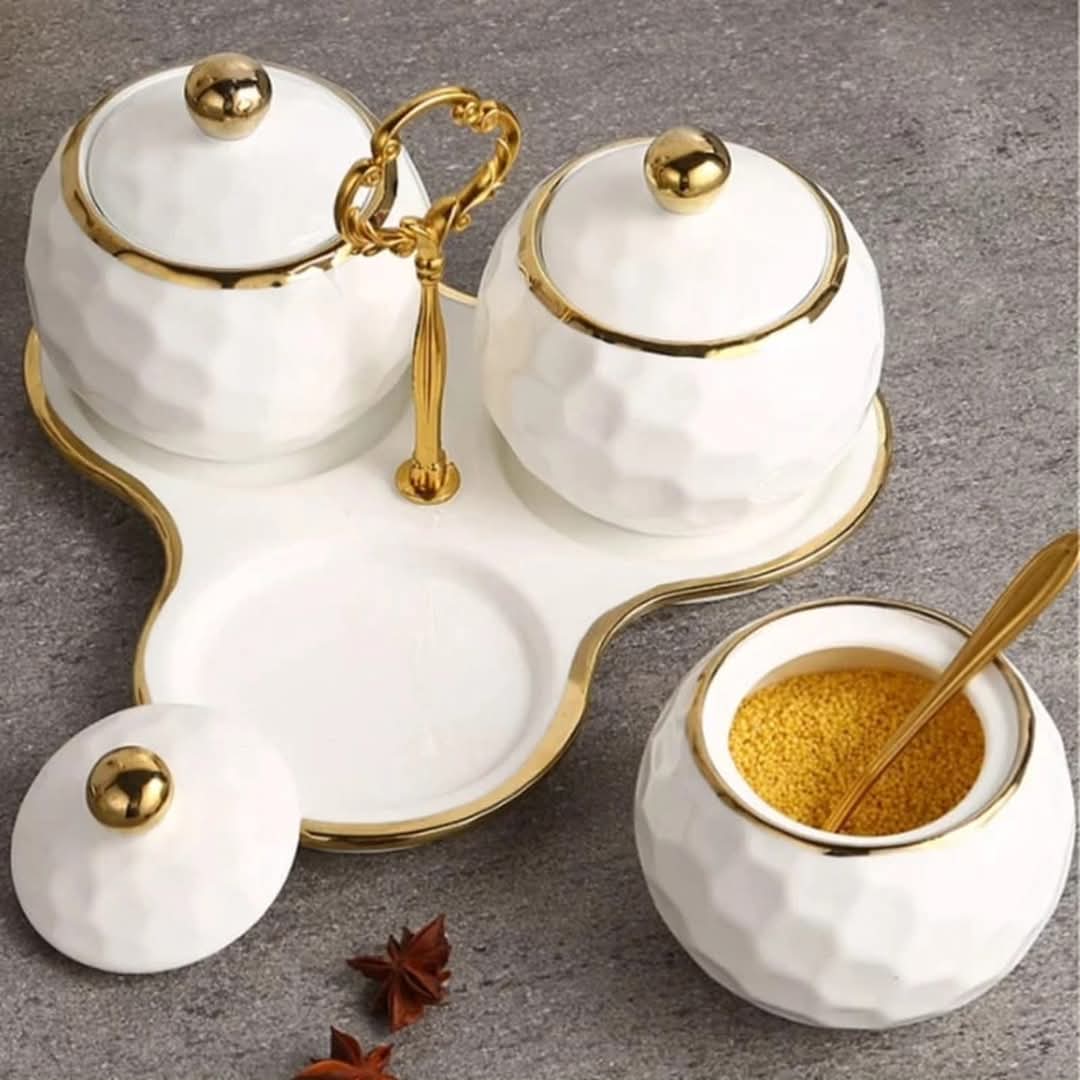 Rynx | 3-piece glasses + tray spice jars