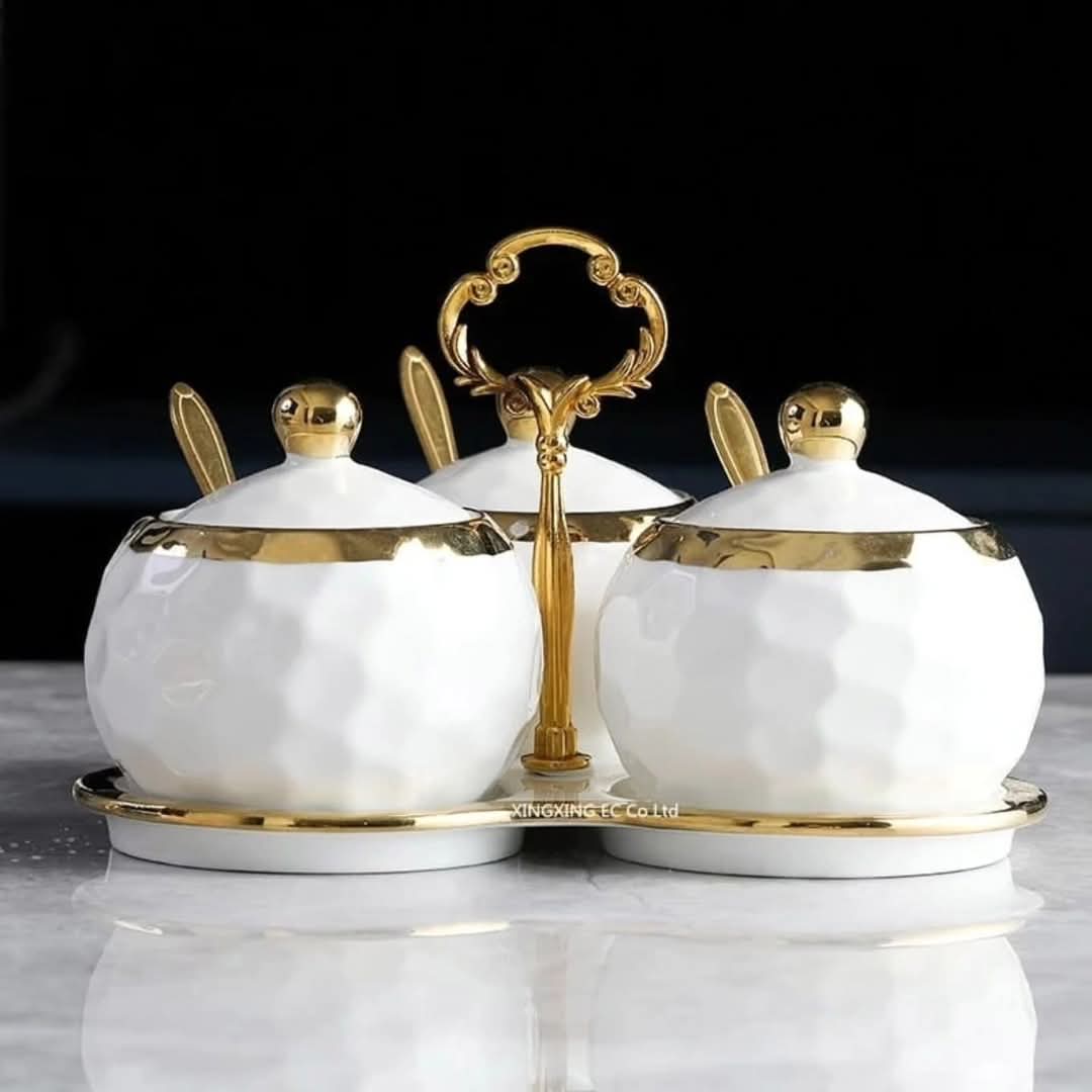 Rynx | 3-piece glasses + tray spice jars