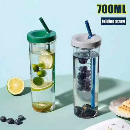 Rynx | Water bottle with foldable straw