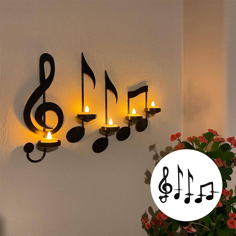 Rynx | Black Music Notes Wall Lamp