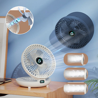 Rynx | Portable Mini Desk Fan, USB Rechargeable Adjustable Wall Fan