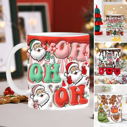 Rynx | 3d Christmas Gingerbread Man Ceramic Coffee Mug