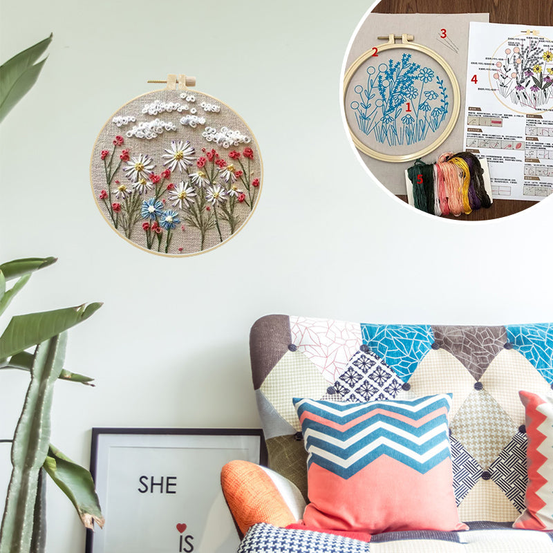 RYNX | Flower Package With Embroidery Hoops For Beginners