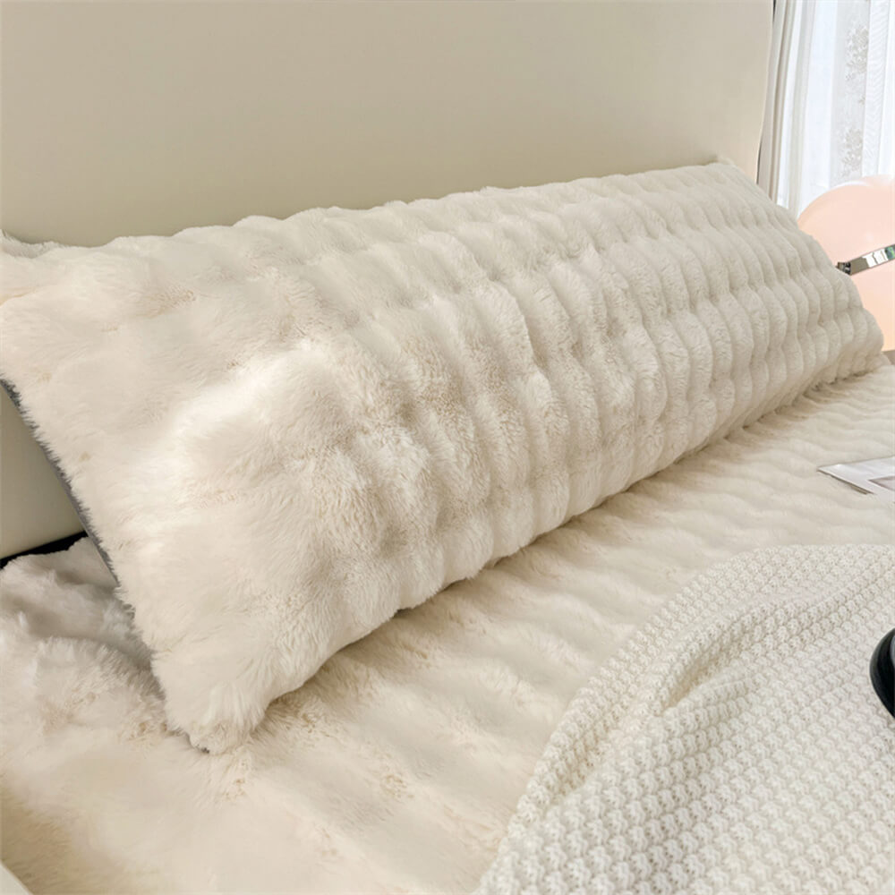 RYNX | Bubble Faux Rabbit Fur Extended Rest Headboard Pillow