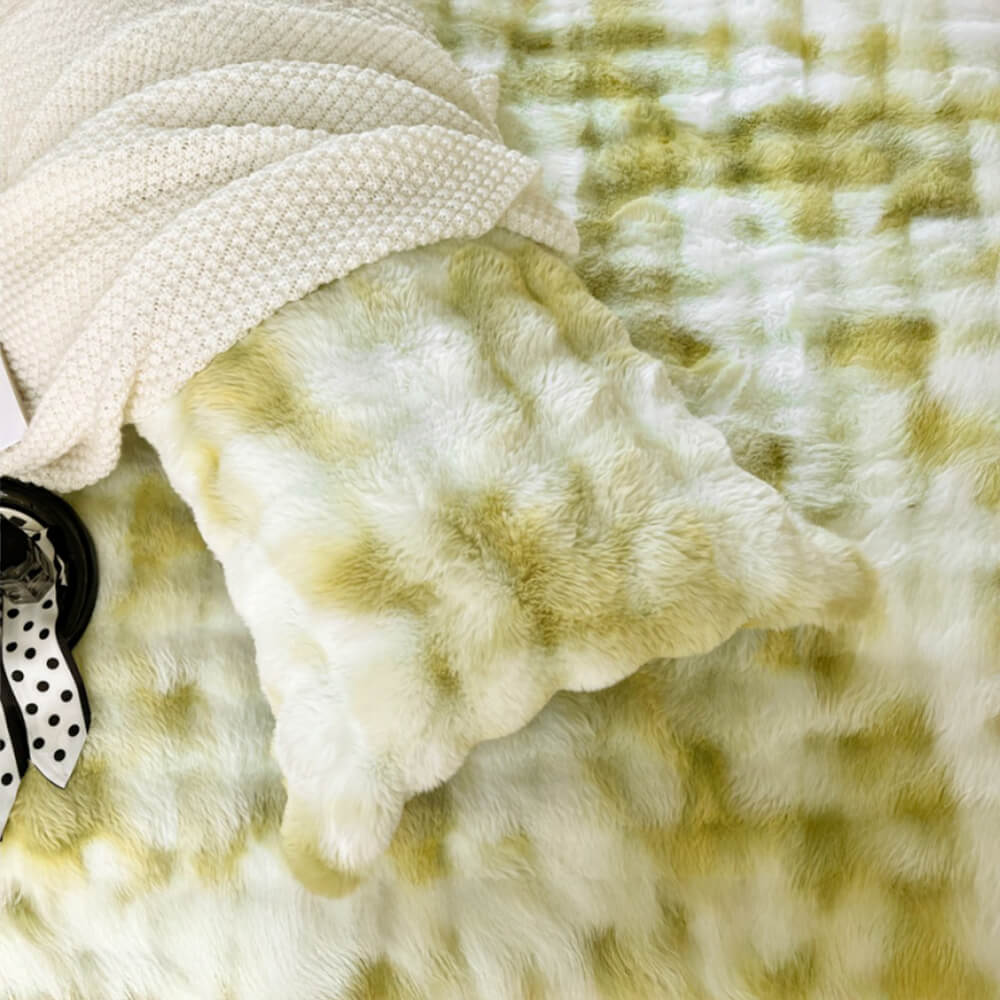 RYNX | Bubble Faux Rabbit Fur Extended Rest Headboard Pillow