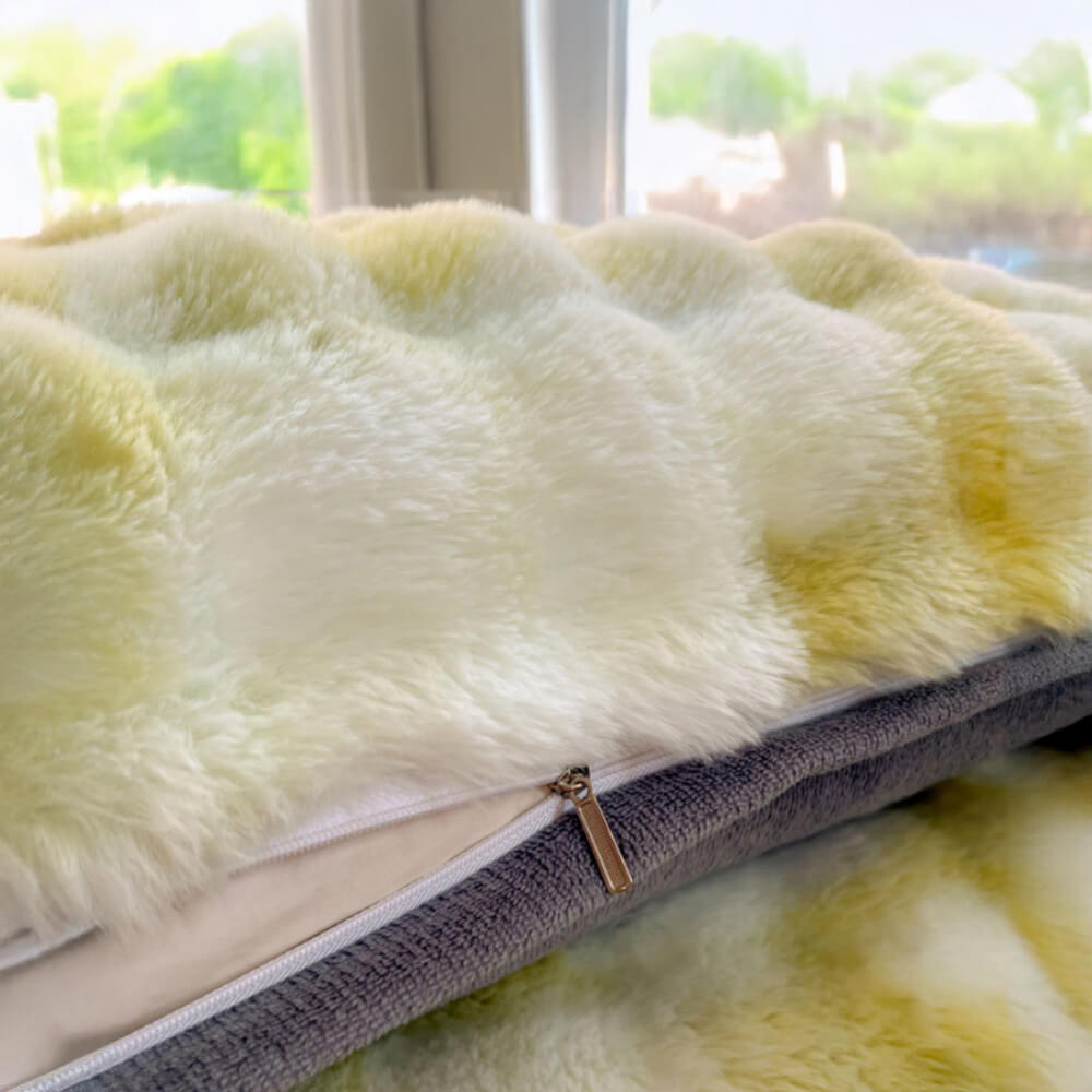 RYNX | Bubble Faux Rabbit Fur Extended Rest Headboard Pillow