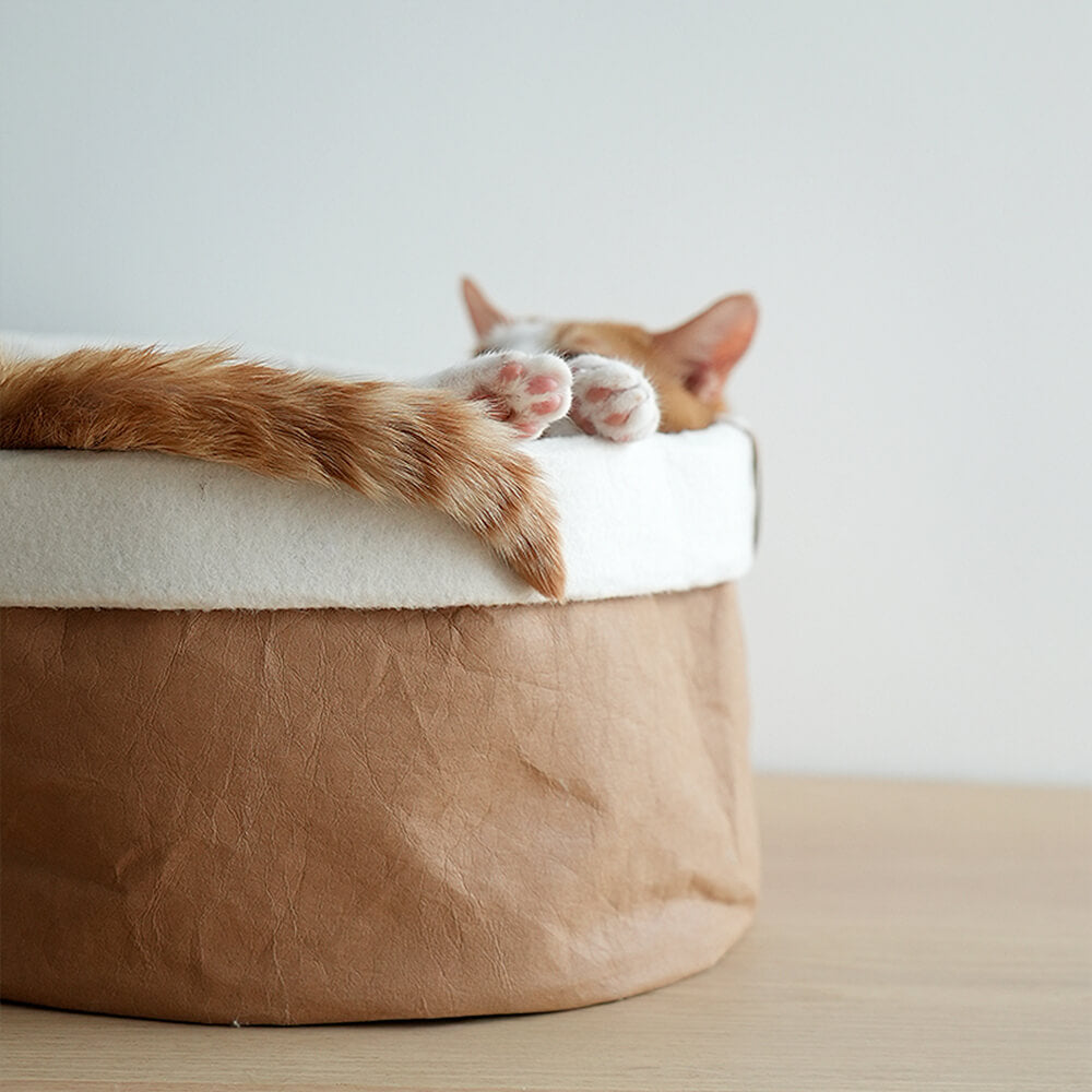 RYNX | Foldable Washable Kraft Paper Cat Bed