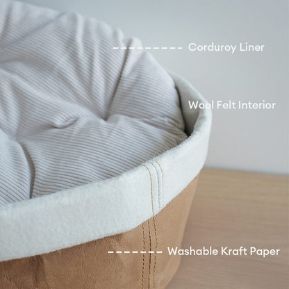 RYNX | Foldable Washable Kraft Paper Cat Bed