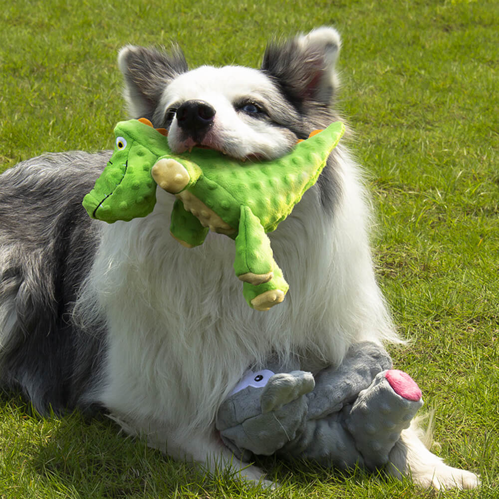 RYNX | Bite-Resistant Alligator Dog Toy with Built-In Squeaker