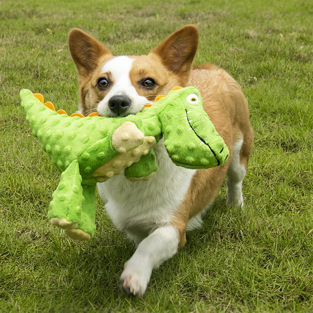 RYNX | Bite-Resistant Alligator Dog Toy with Built-In Squeaker