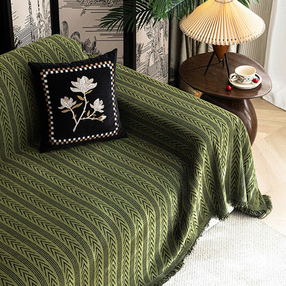 RYNX | Tassel Chenille Couch Cover