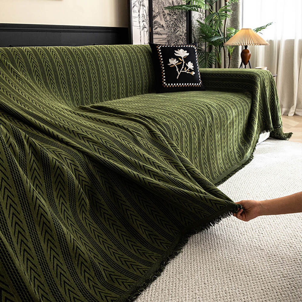 RYNX | Tassel Chenille Couch Cover