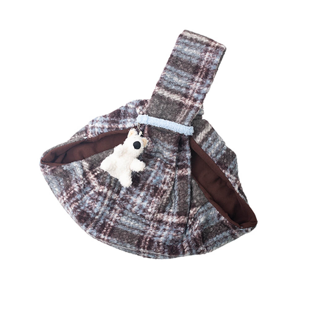 RYNX | Plaid Secure Pocket Dog & Cat Shoulder Carrier Bag