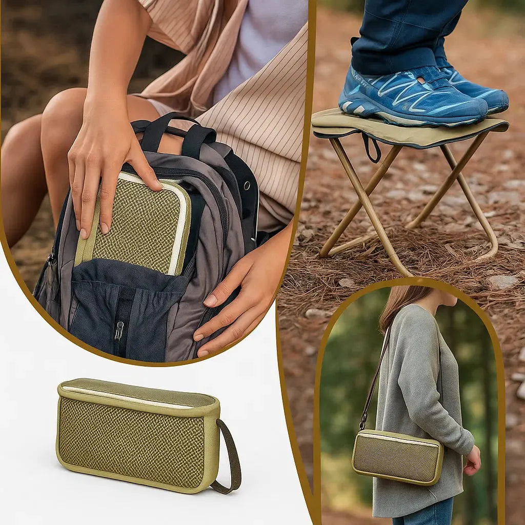 Rynx | Foldable Outdoor Stool – Lightweight, stable and portable Khaki