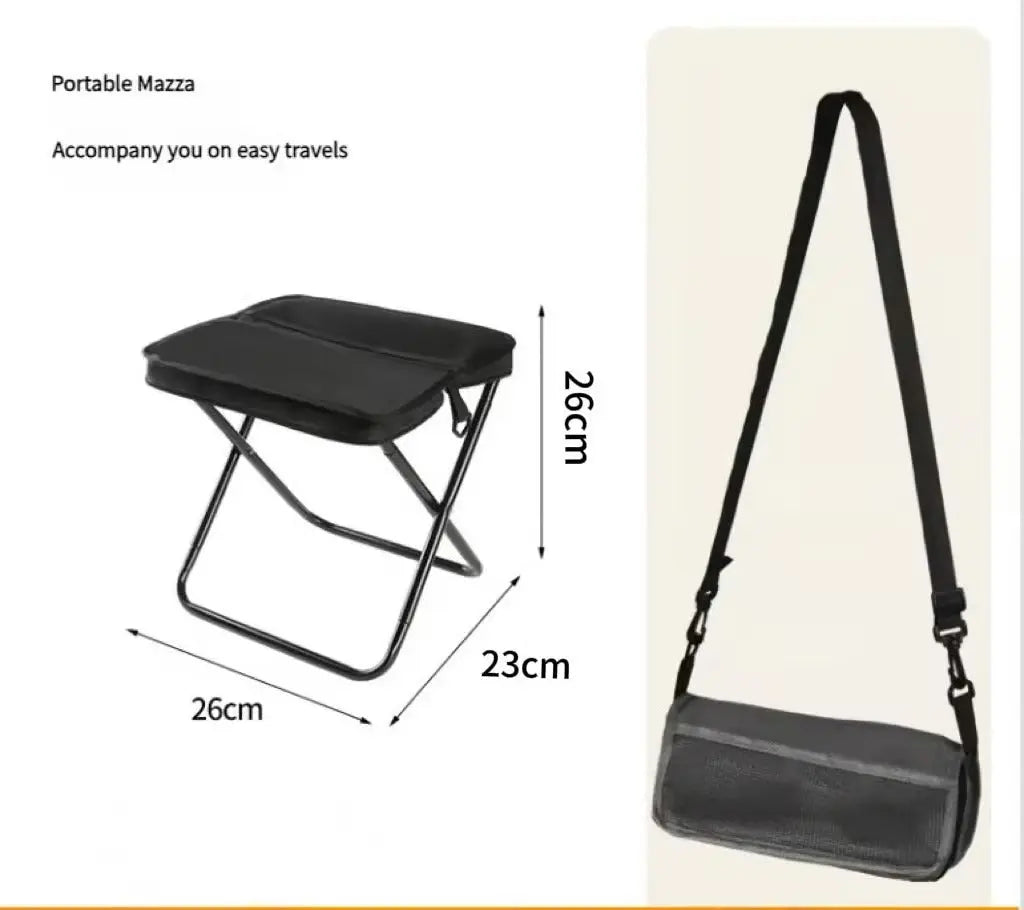 Rynx | Foldable Outdoor Stool – Lightweight, stable and portable Black