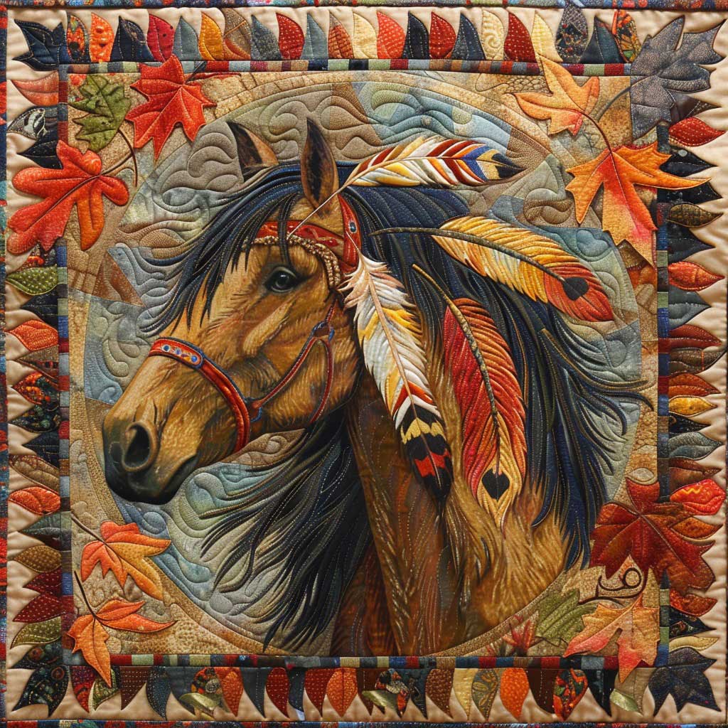 Rynx | Feather Horse Quilted Blanket