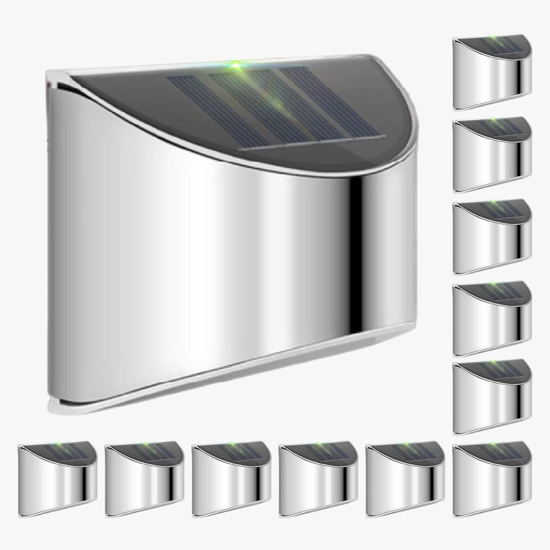 Rynx | Solar Led Outdoor Wall Lamps in Stainless Steel