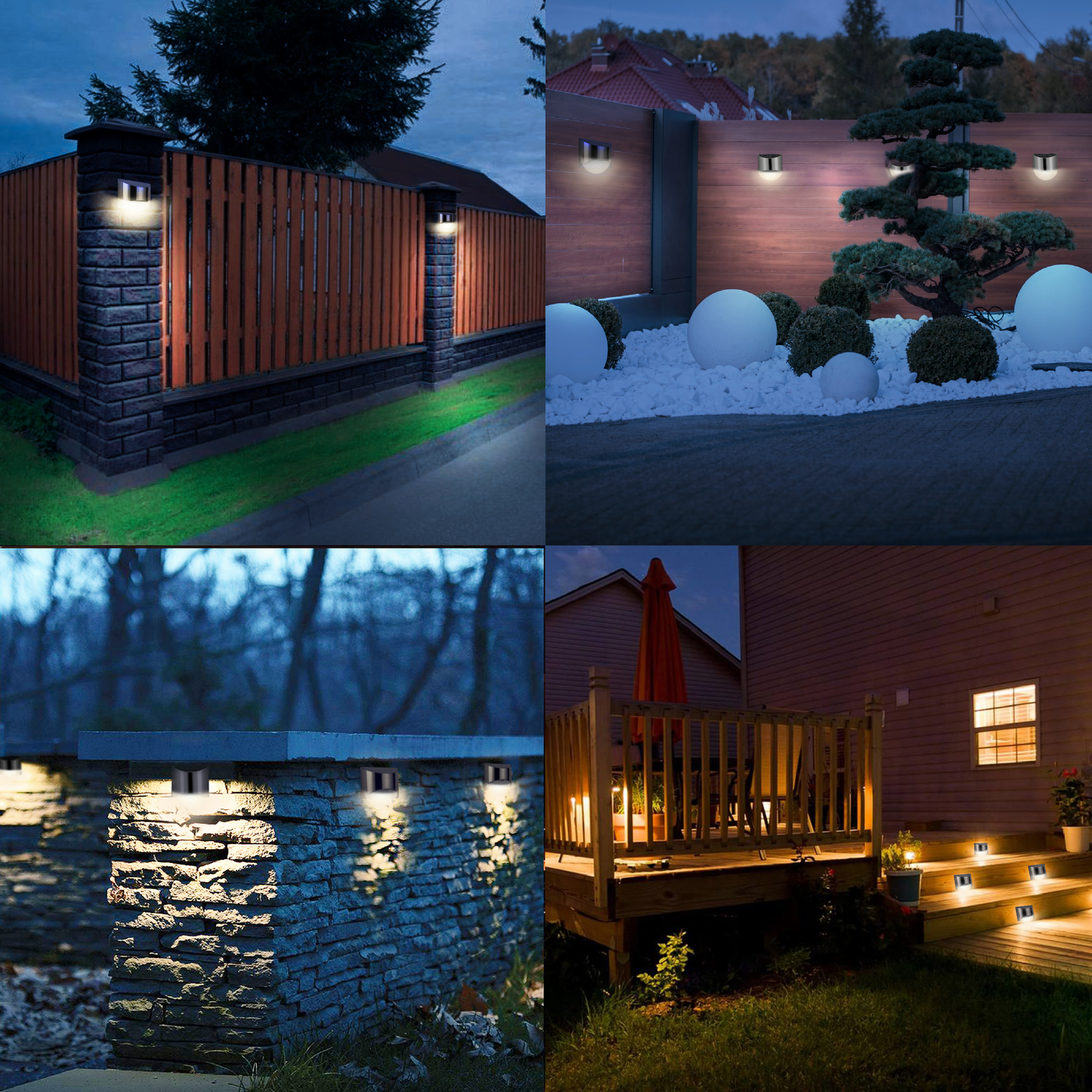 Rynx | EcoSteel - Waterproof Solar LED Outdoor Wall Lamps