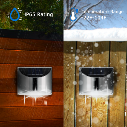 Rynx | Solar Led Outdoor Wall Lamps in Stainless Steel