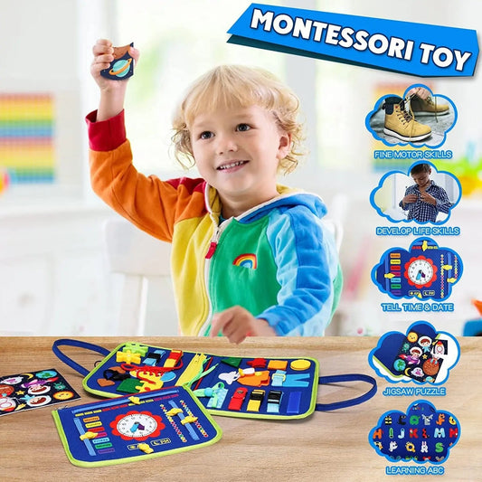 Rynx | Felt Learning Board Busy Board – Montessori Toy for Skill Development