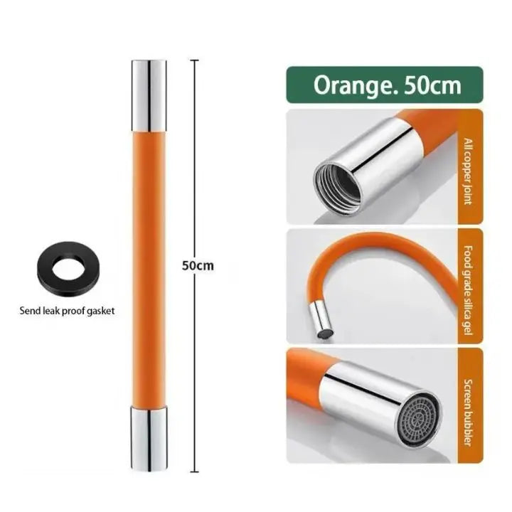 Rynx | Flexible faucet extension – 50cm 360° swivel & water-saving