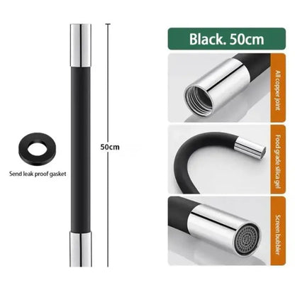 Rynx | Flexible faucet extension – 50cm 360° swivel & water-saving