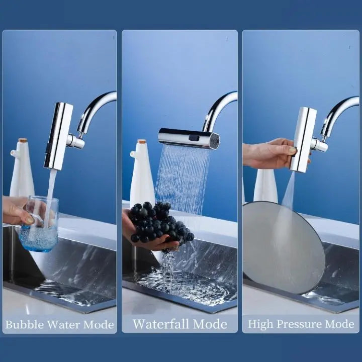 Rynx | Flexible waterfall kitchen faucet with multiple spray modes