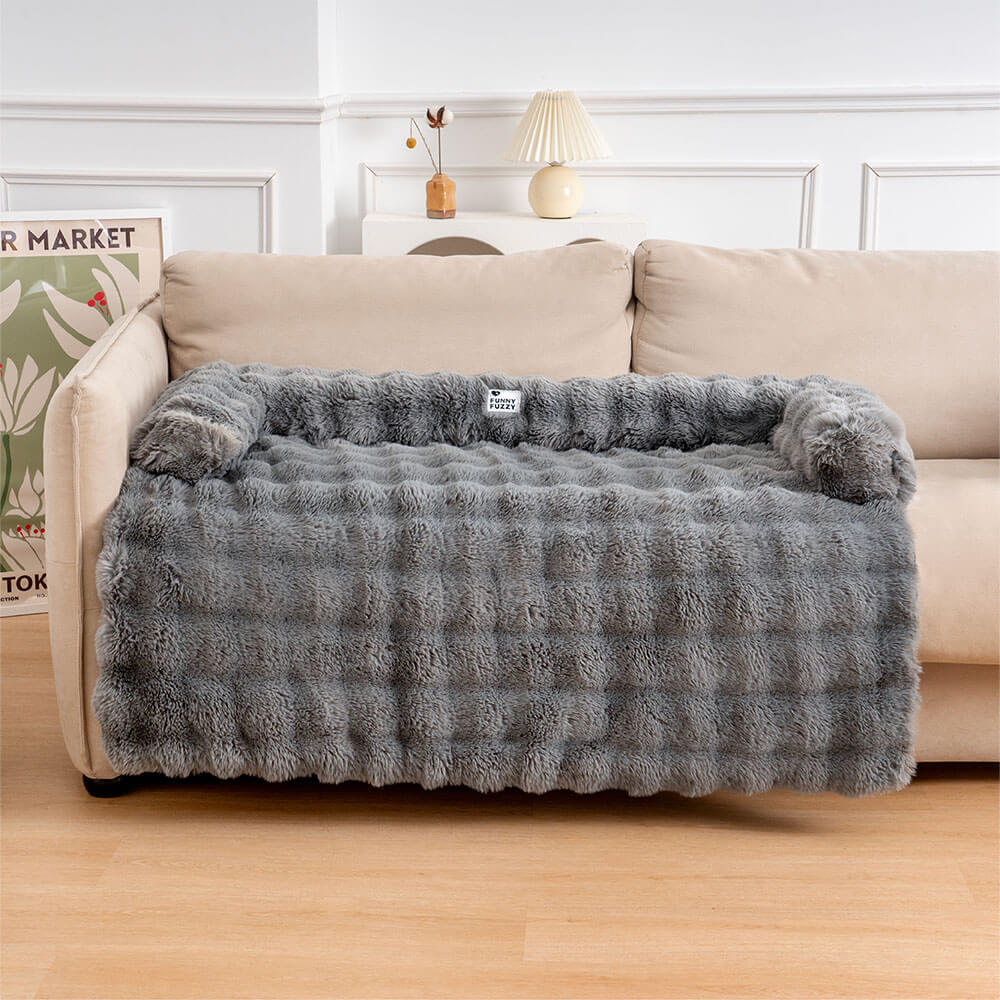 RYNX | Fuzzy Calming Dog Bed Sofa Protector Pet Mat
