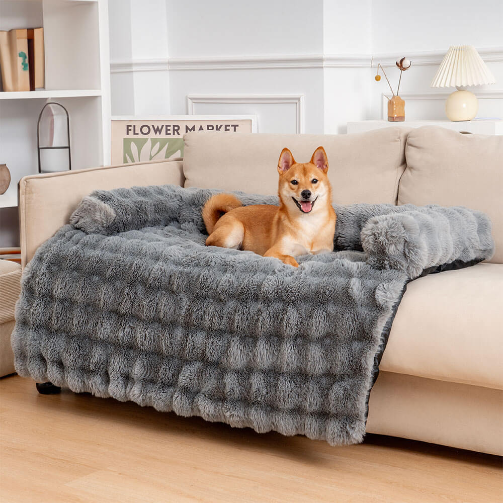 RYNX | Fuzzy Calming Dog Bed Sofa Protector Pet Mat