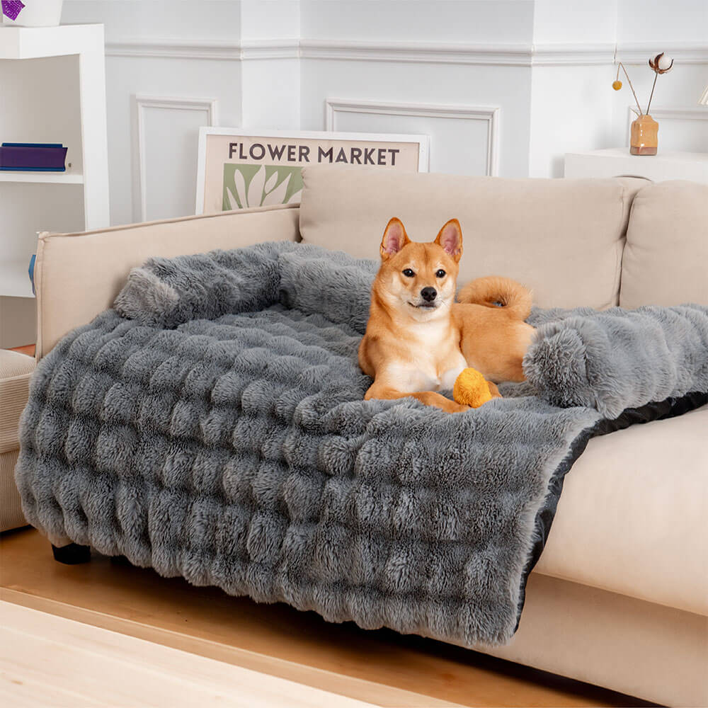 RYNX | Fuzzy Calming Dog Bed Sofa Protector Pet Mat