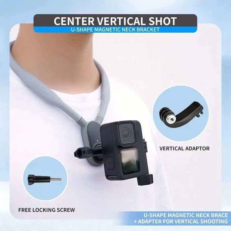 Rynx | Hands-free U-shaped neck holder for POV and Vlog recordings
