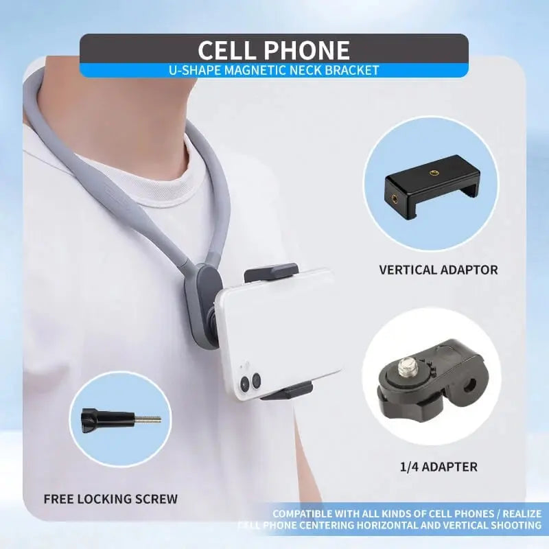 Rynx | Hands-free U-shaped neck holder for POV and Vlog recordings