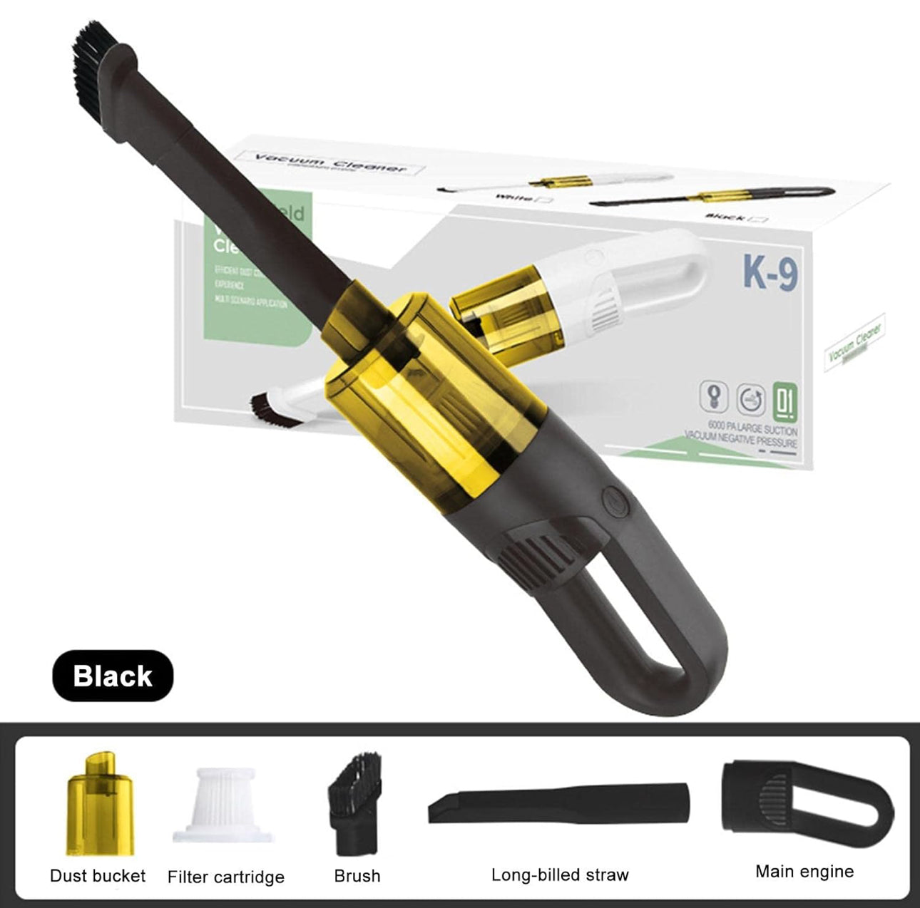Rynx | Small Handheld Vacuum Cleaner for the Car, Wireless Handheld Vacuum Cleaner with 6000pa High-Performance Pressure, Mini Air Blower Car Cleaning Accessories
