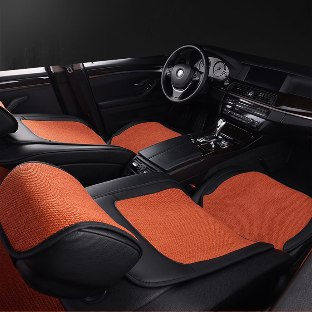RYNX | Cotton Blend Breathable Anti-Slip Car Seat Cover Full Set