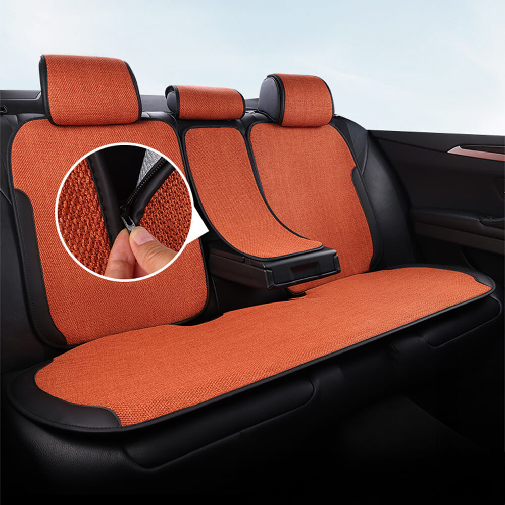 RYNX | Cotton Blend Breathable Anti-Slip Car Seat Cover Full Set