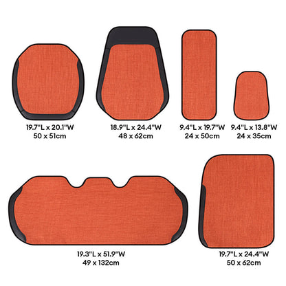 RYNX | Cotton Blend Breathable Anti-Slip Car Seat Cover Full Set