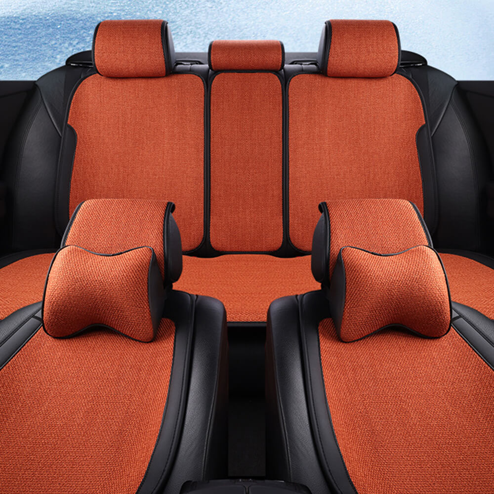 RYNX | Cotton Blend Breathable Anti-Slip Car Seat Cover Full Set