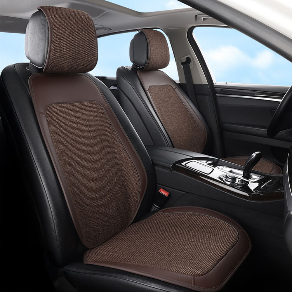 RYNX | Cotton Blend Breathable Anti-Slip Car Seat Cover Full Set