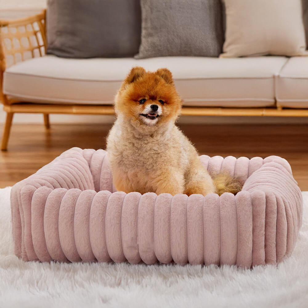 RYNX | Cozy Four-Sided Orthopedic Support Bolstered Dog & Cat Bed