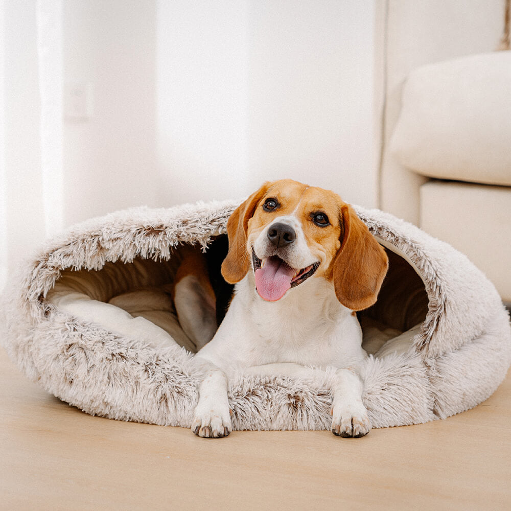 RYNX | Plush Semi-Enclosed Pet Nest Pita Bed For Dogs