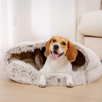 RYNX | Plush Semi-Enclosed Pet Nest Pita Bed For Dogs