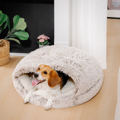 RYNX | Plush Semi-Enclosed Pet Nest Pita Bed For Dogs