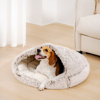 RYNX | Plush Semi-Enclosed Pet Nest Pita Bed For Dogs
