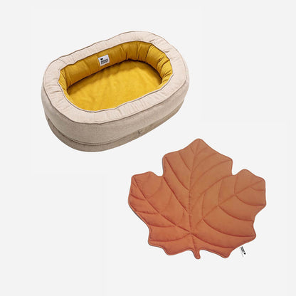 Rynx | Leaf-shaped Dog Blanket With Donut Dog Bed Luxury Dog Gifts