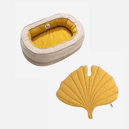 Rynx | Leaf-shaped Dog Blanket With Donut Dog Bed Luxury Dog Gifts