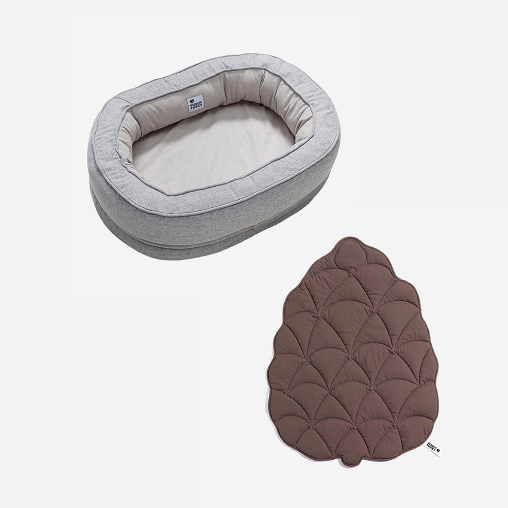Rynx | Leaf-shaped Dog Blanket With Donut Dog Bed Luxury Dog Gifts