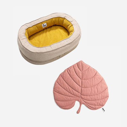 Rynx | Leaf-shaped Dog Blanket With Donut Dog Bed Luxury Dog Gifts
