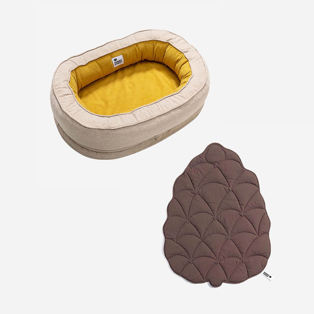 Rynx | Leaf-shaped Dog Blanket With Donut Dog Bed Luxury Dog Gifts